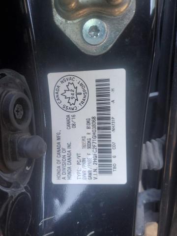 2HGFC2F71GH038068 - 2016 HONDA CIVIC EX BLACK photo 12