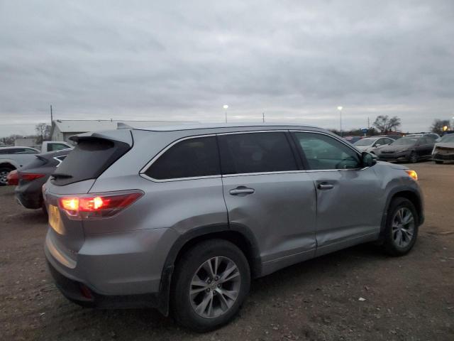 5TDJKRFH6FS111786 - 2015 TOYOTA HIGHLANDER XLE SILVER photo 3