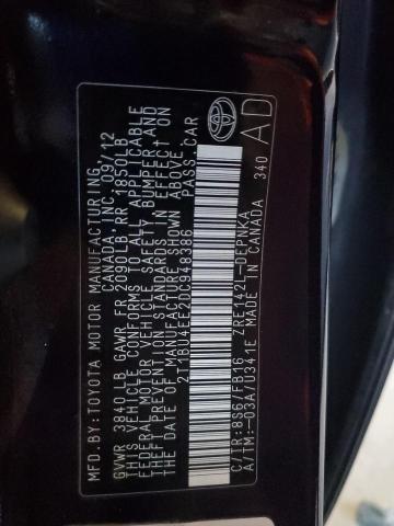 2T1BU4EE2DC948386 - 2013 TOYOTA COROLLA BASE BLUE photo 12