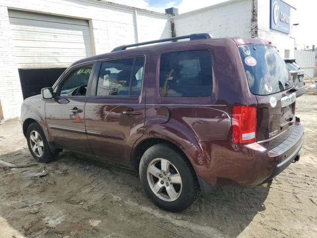 5FNYF4H63AB001549 - 2010 HONDA PILOT EXL BURGUNDY photo 2