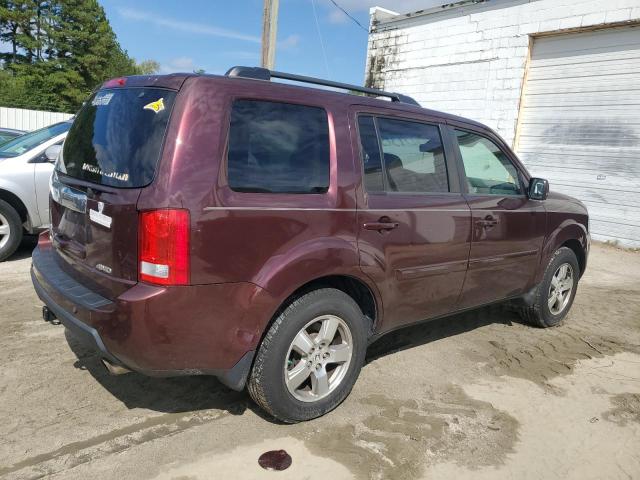 5FNYF4H63AB001549 - 2010 HONDA PILOT EXL BURGUNDY photo 3