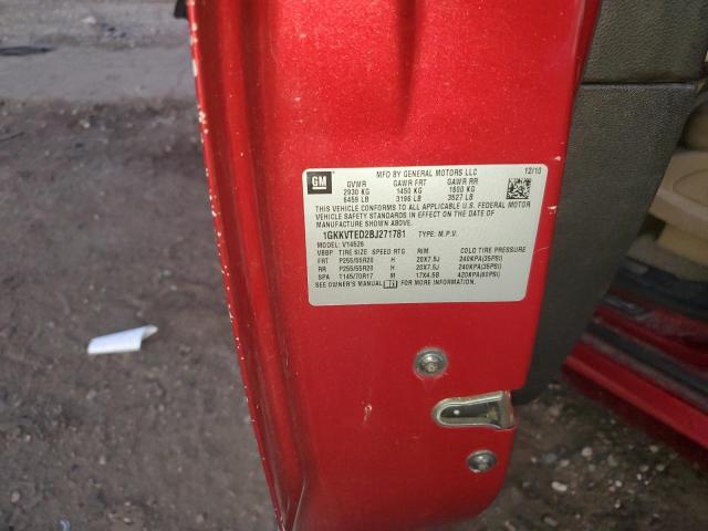 1GKKVTED2BJ271781 - 2011 GMC ACADIA DENALI 红色 照片 13