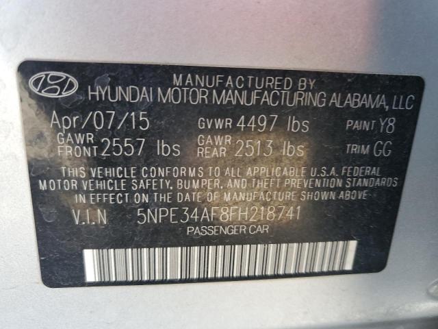 5NPE34AF8FH218741 - 2015 HYUNDAI SONATA SPORT 银色 照片 13