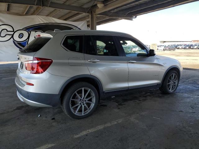 5UXWX7C58BLT78637 - 2011 BMW X3 XDRIVE35I SILVER photo 3