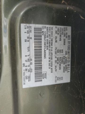 1FMRU15W51LA03065 - 2001 FORD EXPEDITION XLT GREEN photo 12