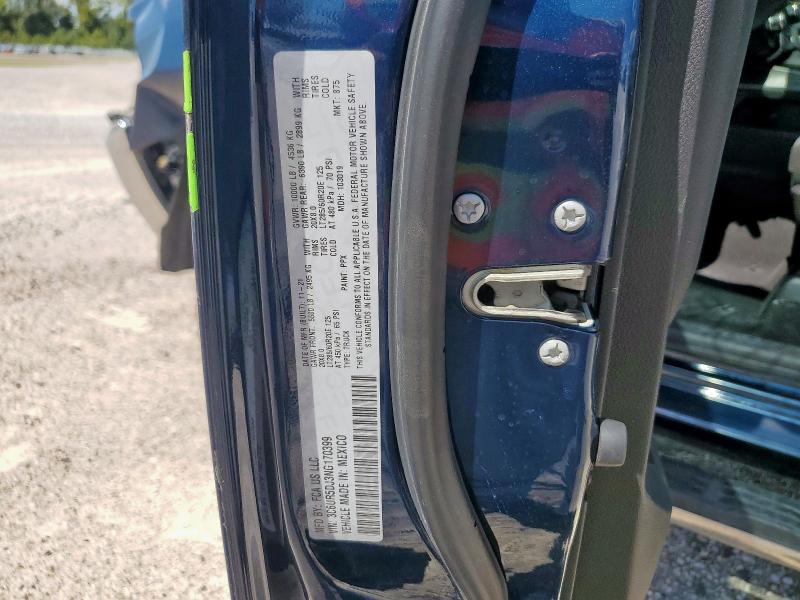 3C6UR5DJ3NG170399 - 2022 RAM 2500 BIG HORN/LONE STAR BLUE photo 12