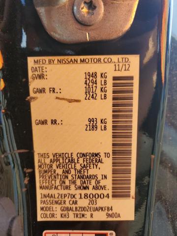 1N4AL2EP7DC180004 - 2013 NISSAN ALTIMA S BLACK photo 12