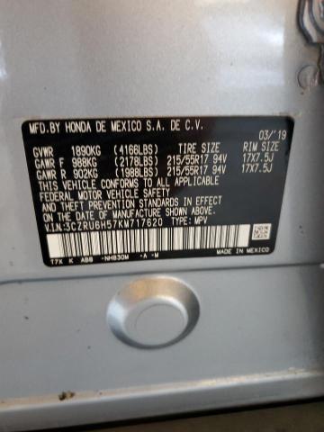 3CZRU6H57KM717620 - 2019 HONDA HR-V EX Gümüş foto 13