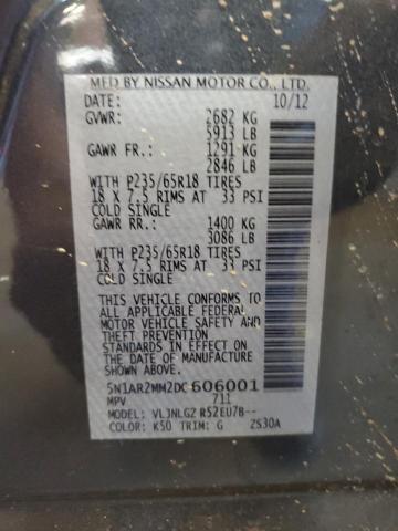 5N1AR2MM2DC606001 - 2013 NISSAN PATHFINDER S Mavi foto 13