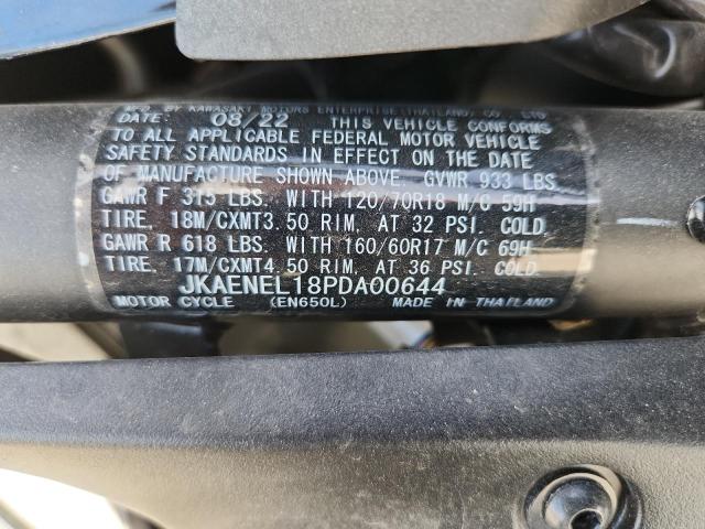 JKAENEL18PDA00644 - 2023 KAWASAKI EN650 L BLACK photo 9