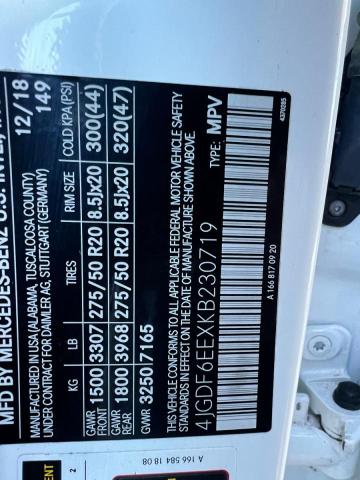 4JGDF6EEXKB230719 - 2019 MERCEDES-BENZ GLS 450 4MATIC WHITE photo 10