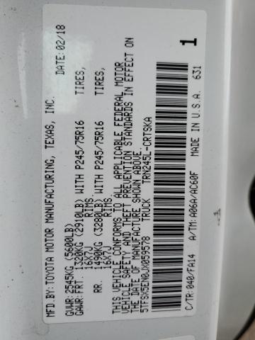 5TFSX5EN0JX059578 - 2018 TOYOTA TACOMA ACCESS CAB Ağ foto 12