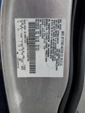 1LNHM97V92Y680798 - 2002 LINCOLN CONTINENTA 银色 照片 12