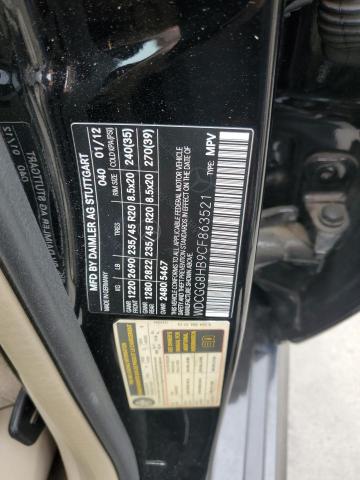 WDCGG8HB9CF863521 - 2012 MERCEDES-BENZ GLK 350 4MATIC BLACK photo 12