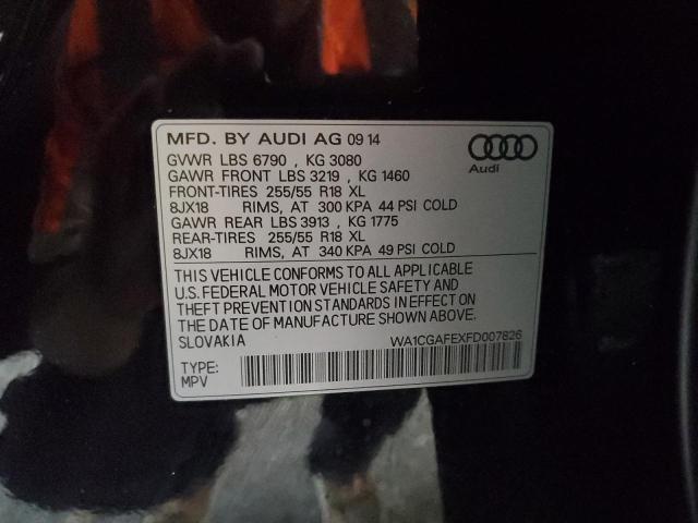 WA1CGAFEXFD007826 - 2015 AUDI Q7 PREMIUM 黑色 照片 14