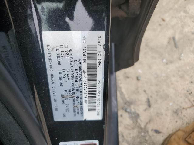 JM1BL1VP6D1797110 - 2013 MAZDA 3 I BLACK photo 12