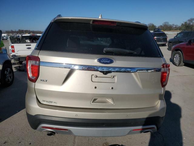 1FM5K7D89HGD00238 - 2017 FORD EXPLORER XLT Ոսկեգույն լուսանկար 6