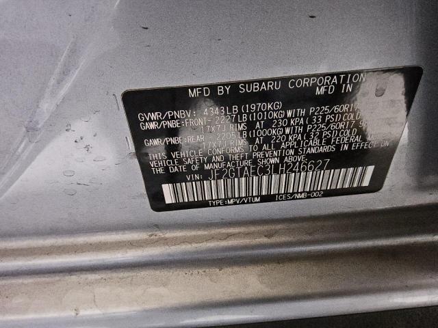 JF2GTAEC3LH246627 - 2020 SUBARU CROSSTREK PREMIUM SILVER photo 13