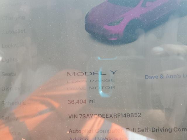 7SAYGDEEXRF149852 - 2024 TESLA MODEL Y თეთრი ფოტო 9