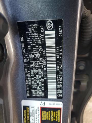 4T1BF1FK6HU369337 - 2017 TOYOTA CAMRY LE ნაცრისფერი ფოტო 13