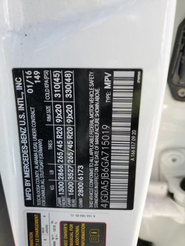 4JGDA5JB6GA715019 - 2016 MERCEDES-BENZ GLE 350 白色 照片 13