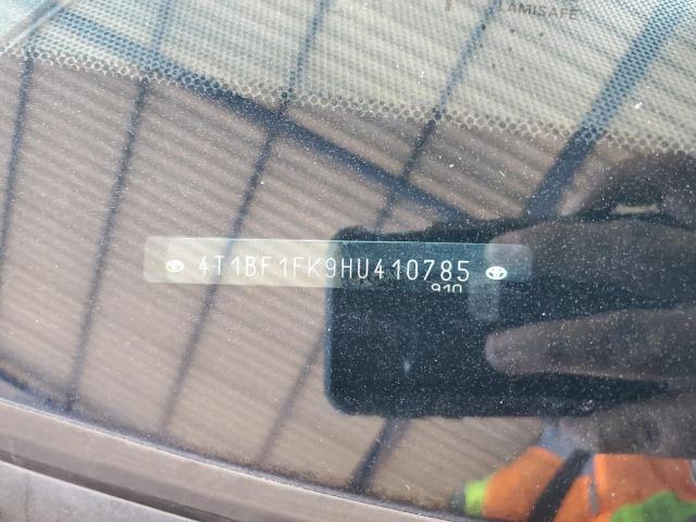 4T1BF1FK9HU410785 - 2017 TOYOTA CAMRY LE BLACK photo 12