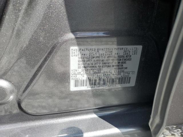 3N1AB7AP0KY452951 - 2019 NISSAN SENTRA S GRAY photo 13