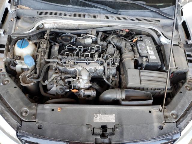 3VWLL7AJ5BM129479 - 2011 VOLKSWAGEN JETTA TDI SILVER photo 11