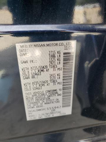 5N1AL0MM3FC555942 - 2015 INFINITI QX60 BLUE photo 14