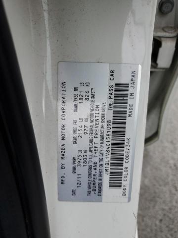 JM1BL1V84C1581098 - 2012 MAZDA 3 I WHITE photo 13