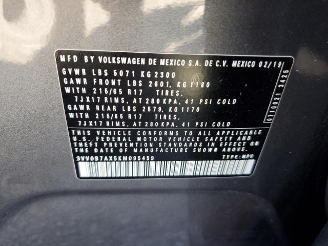 3VV0B7AX5KM095459 - 2019 VOLKSWAGEN TIGUAN S Grau Foto 13