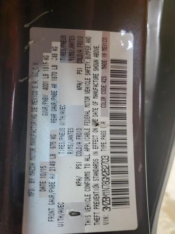 3MZBM1N78GM262703 - 2016 MAZDA 3 GRAND TOURING ყავისფერი ფოტო 12