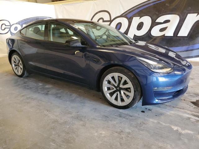 5YJ3E1EA9NF371916 - 2022 TESLA MODEL 3 蓝色 照片 4