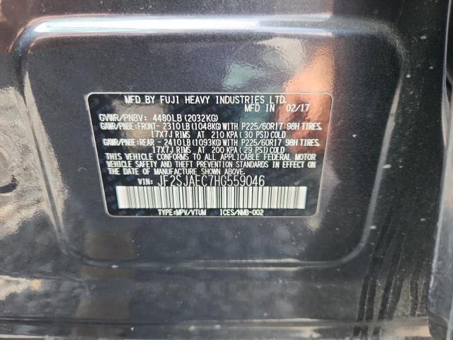 JF2SJAEC7HG559046 - 2017 SUBARU FORESTER 2.5I PREMIUM رمادي صورة 13