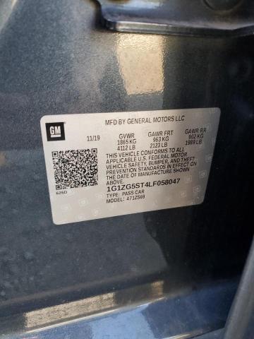 1G1ZG5ST4LF058047 - 2020 CHEVROLET MALIBU RS GRAY photo 12