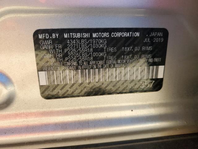 JA4AR3AU5LU002721 - 2020 MITSUBISHI OUTLANDER ES SILVER photo 13