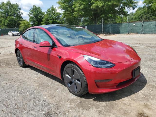 5YJ3E1EA6PF680116 - 2023 TESLA MODEL 3 RED photo 4