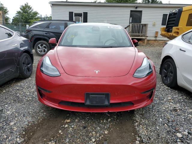 5YJ3E1EA6PF680116 - 2023 TESLA MODEL 3 RED photo 5