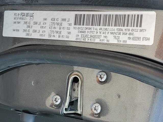 3C6UR5CJ8HG653327 - 2017 RAM 2500 ST GRAY photo 12