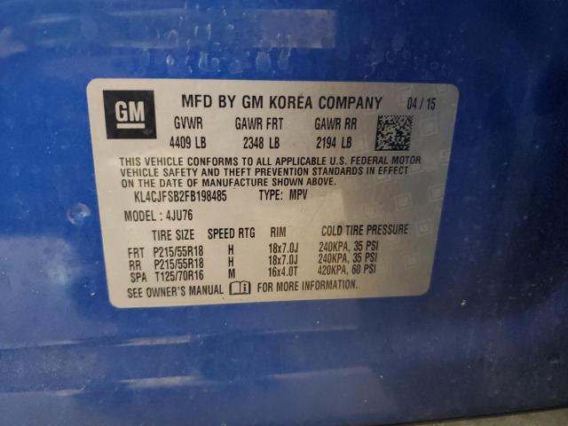 KL4CJFSB2FB198485 - 2015 BUICK ENCORE CONVENIENCE 蓝色 照片 13