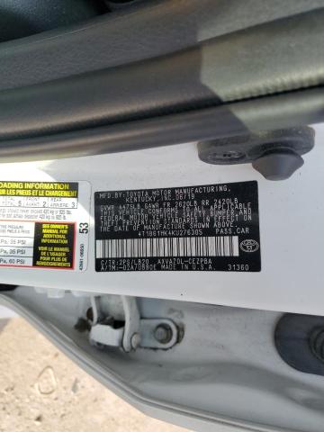 4T1B61HK4KU276305 - 2019 TOYOTA CAMRY XSE თეთრი ფოტო 12