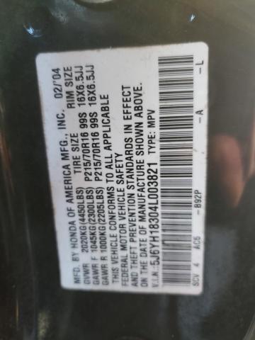 5J6YH18304L003821 - 2004 HONDA ELEMENT LX 双色 照片 12