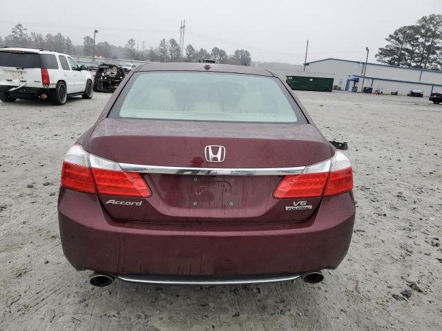 1HGCR3F90DA022608 - 2013 HONDA ACCORD TOURING BURGUNDY photo 6