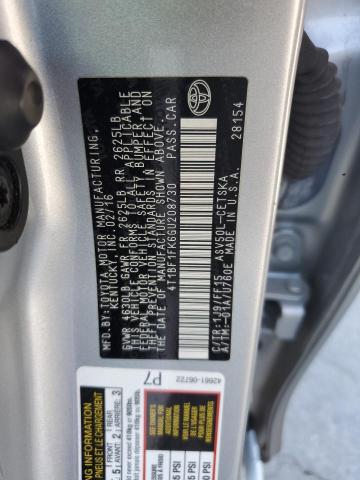 4T1BF1FK6GU208730 - 2016 TOYOTA CAMRY LE SILVER photo 12