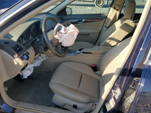 WDDGF8BB4BR155374 - 2011 MERCEDES-BENZ C 300 4MATIC BLUE photo 7