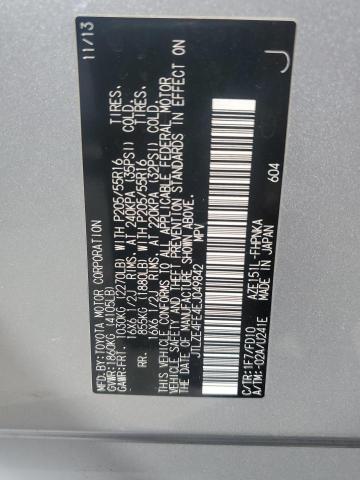 JTLZE4FE4EJ049842 - 2014 TOYOTA SCION XB SILVER photo 12