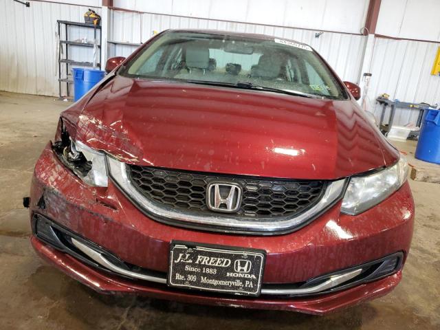 2HGFB2F57DH578568 - 2013 HONDA CIVIC LX MAROON photo 5
