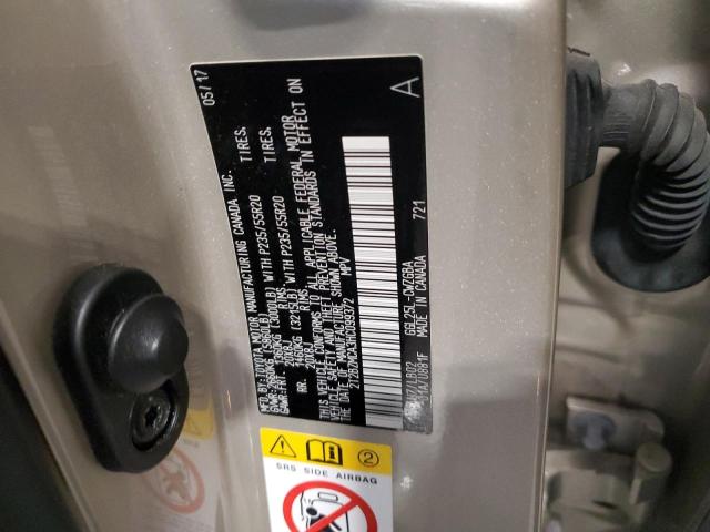 2T2BZMCA3HC099372 - 2017 LEXUS RX 350 BASE BEIGE photo 13