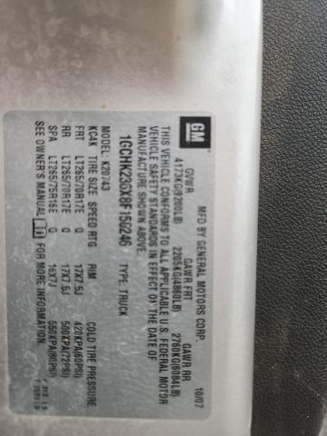 1GCHK236X8F150246 - 2008 CHEVROLET SILVERADO K2500 HEAVY DUTY SILVER photo 12