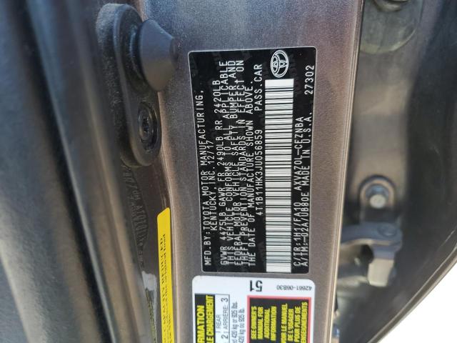 4T1B11HK3JU056859 - 2018 TOYOTA CAMRY L GRAY photo 12